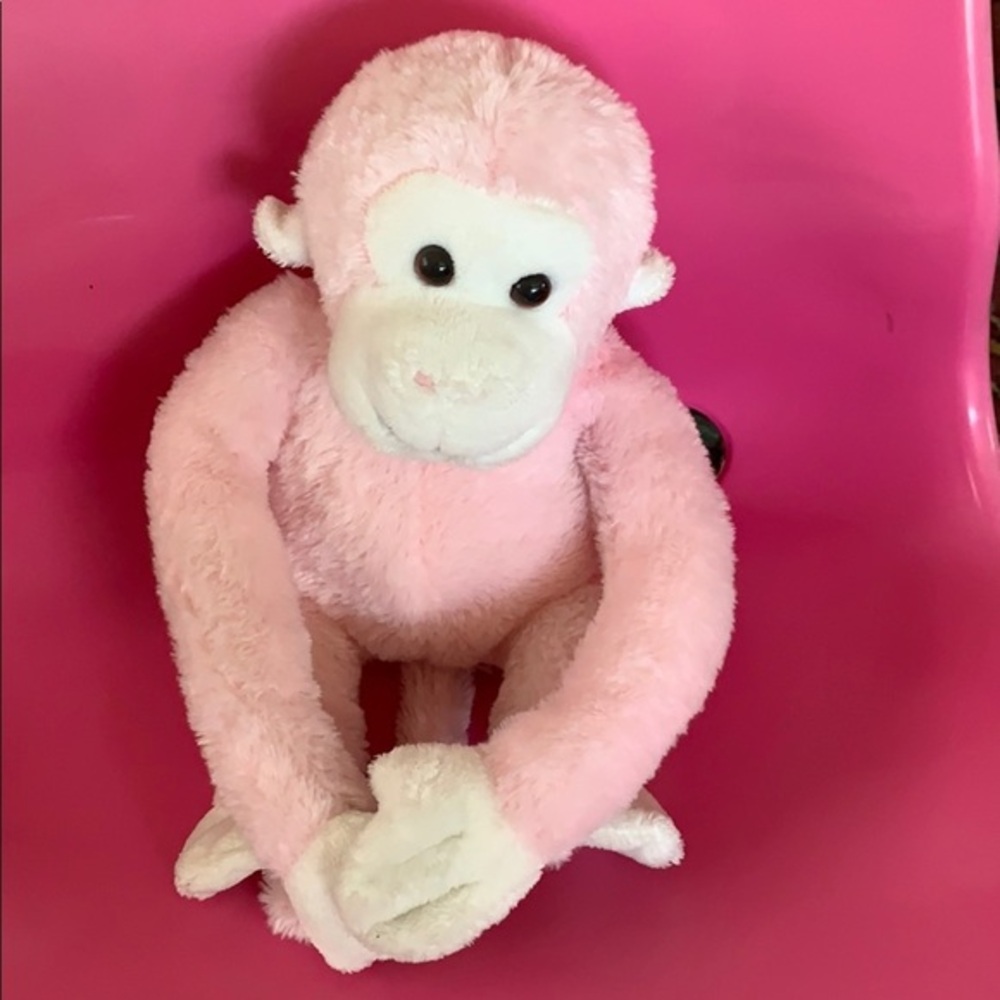 Soft plush Pink Hanging Monkey